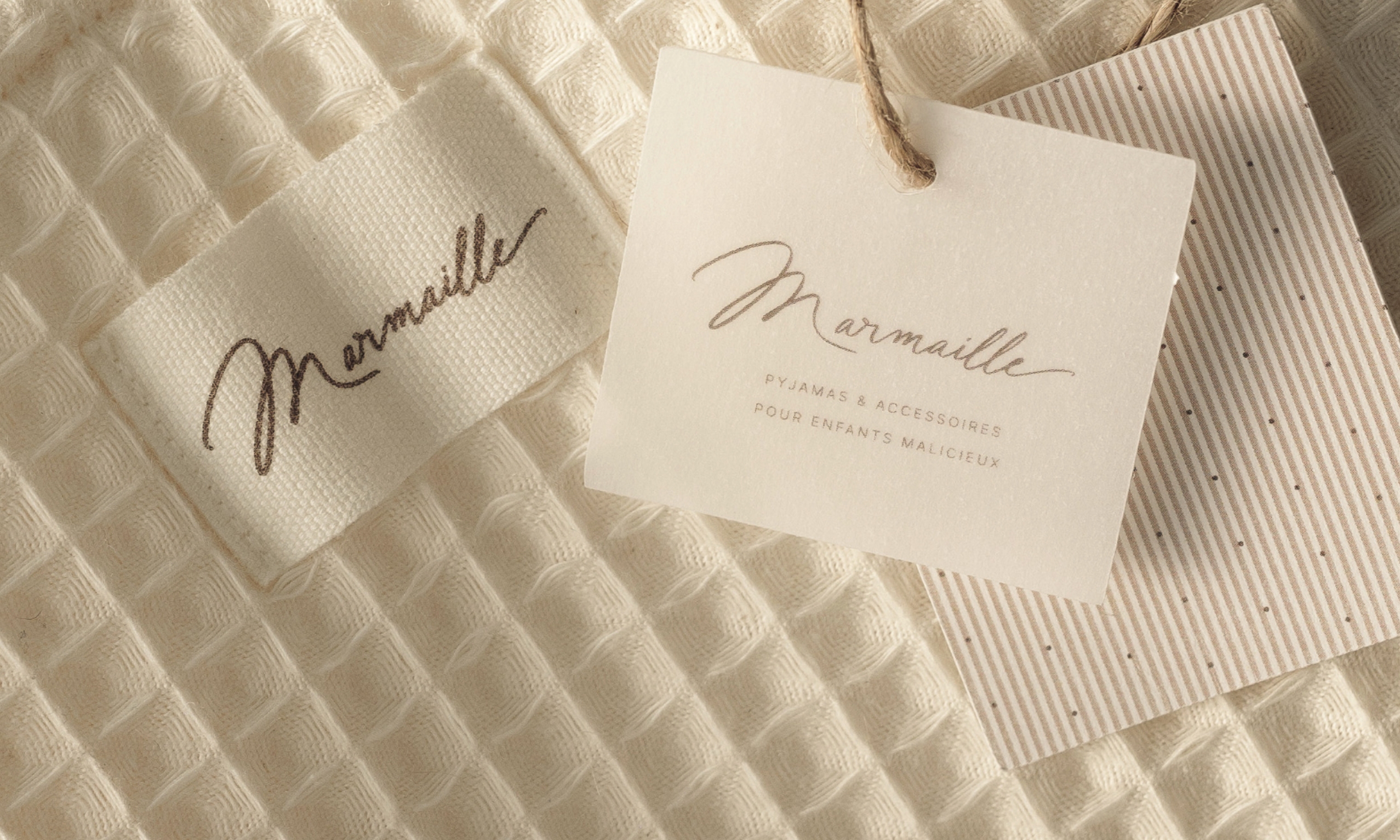 identité visuelle marque vêtements enfant Marmaille