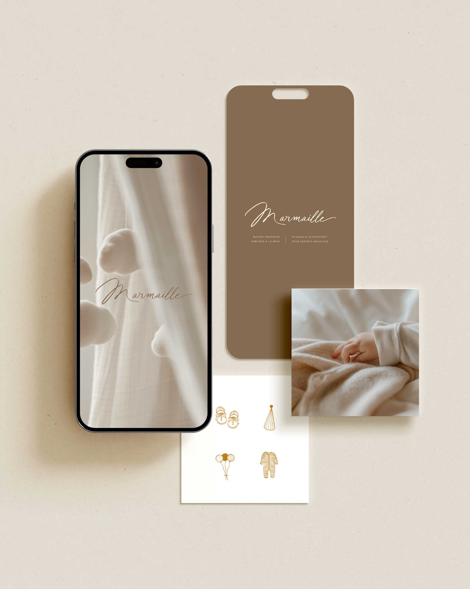 identité visuelle marque vêtements enfant Marmaille
