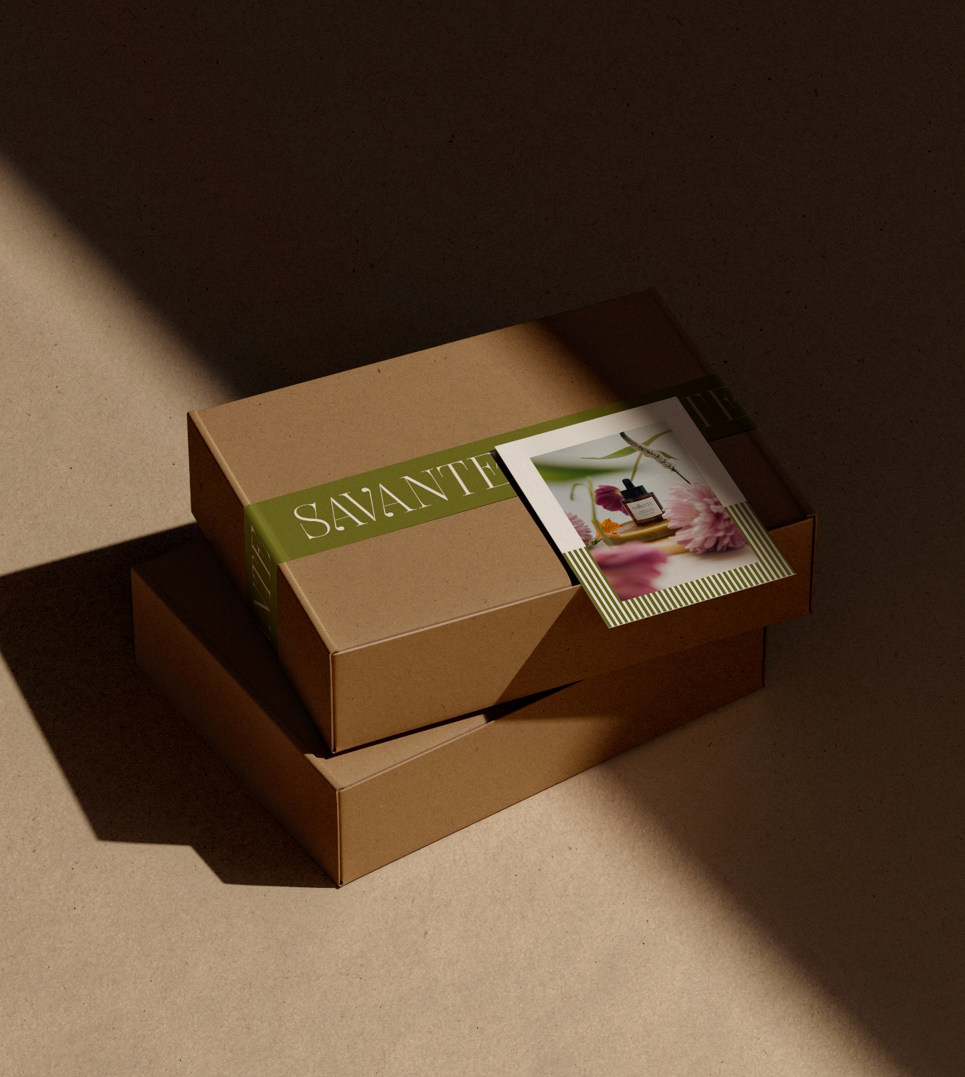Identité visuelle marque de cosmétique naturel Savante