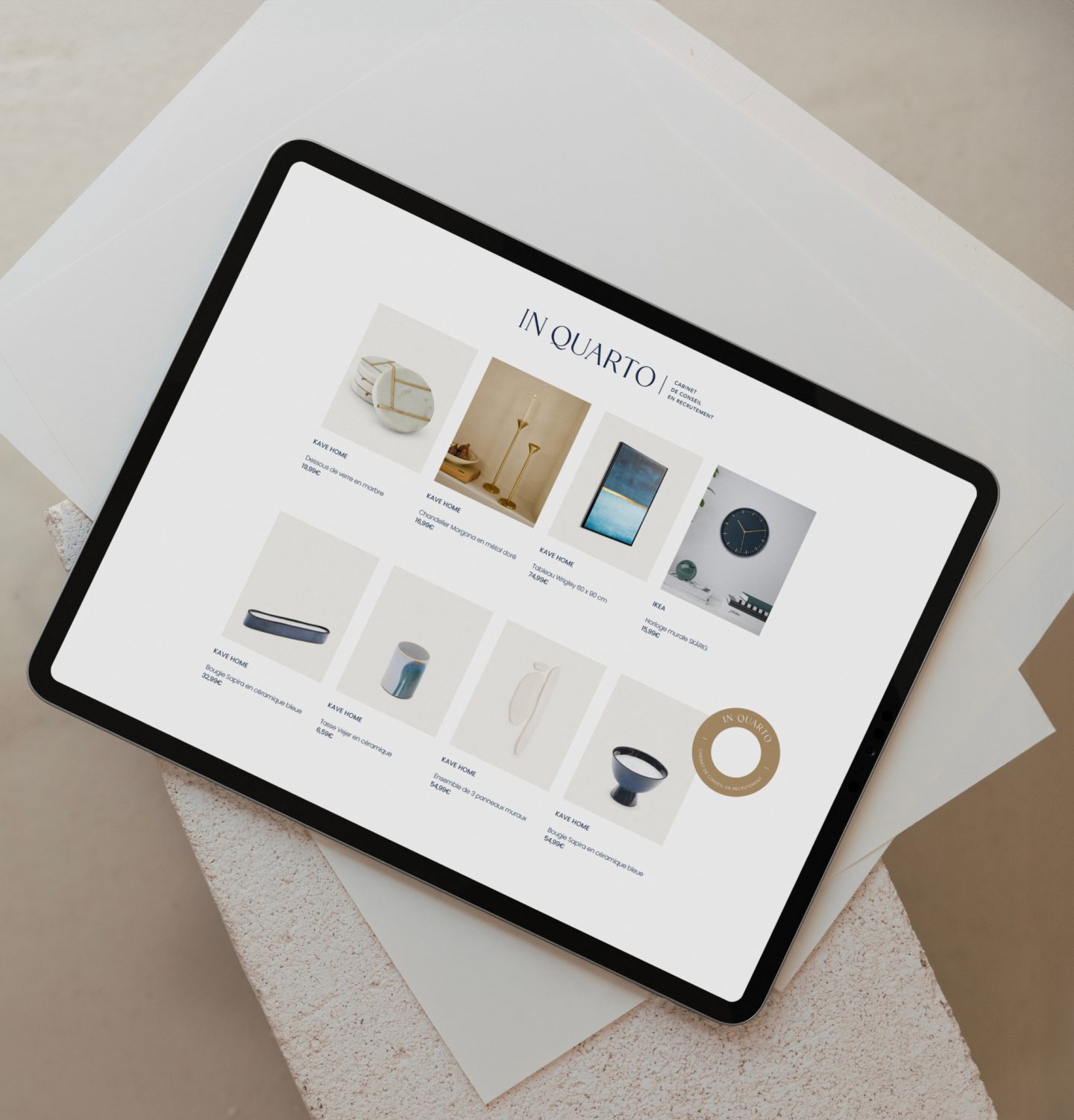 identité visuelle et site internet cabinet de recrutement In Quarto