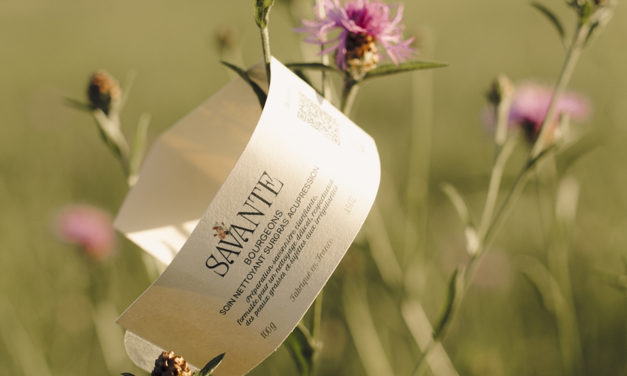 Identité visuelle marque de cosmétique naturel Savante