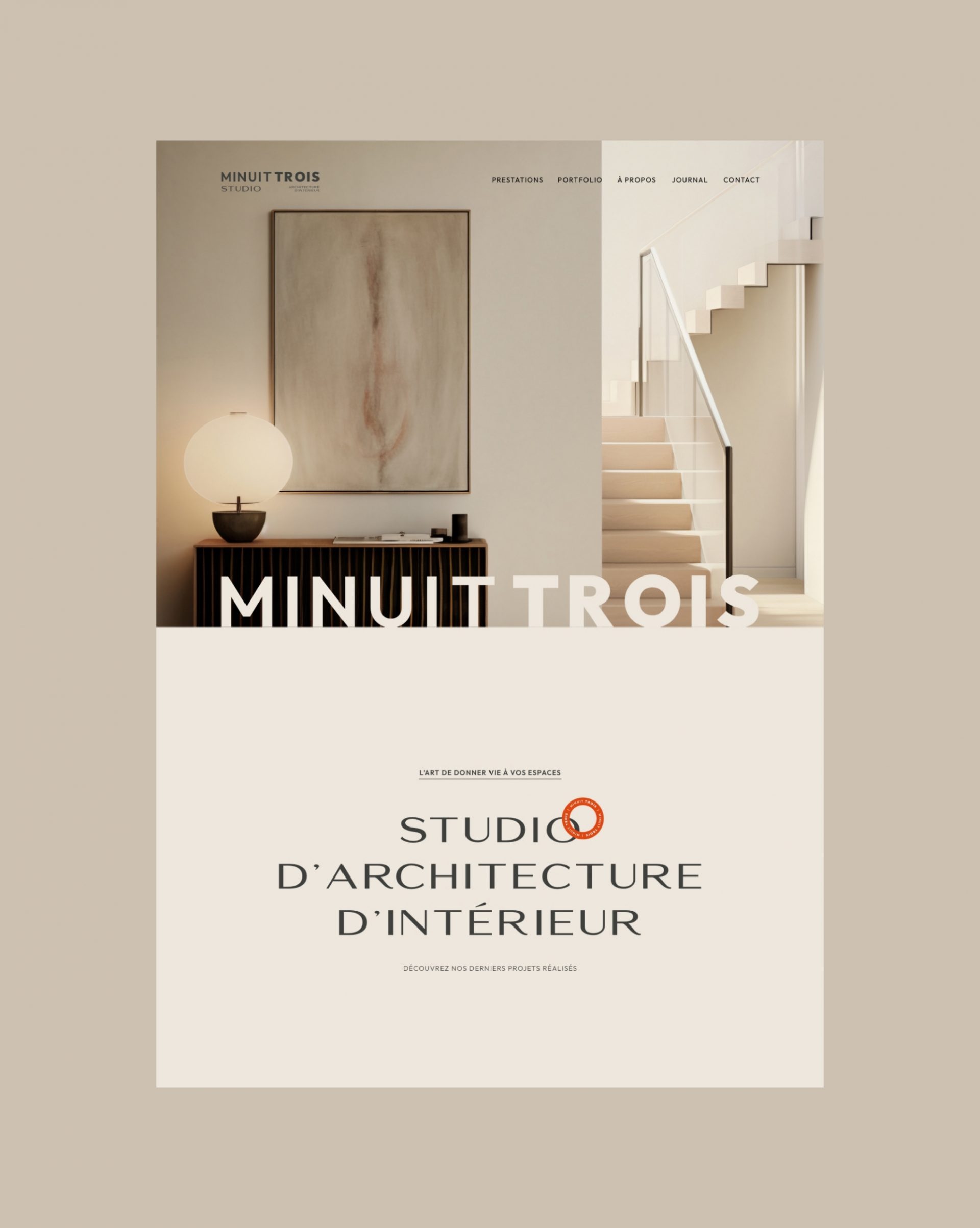 Identité visuelle studio d'architecture d'intérieur à Paris