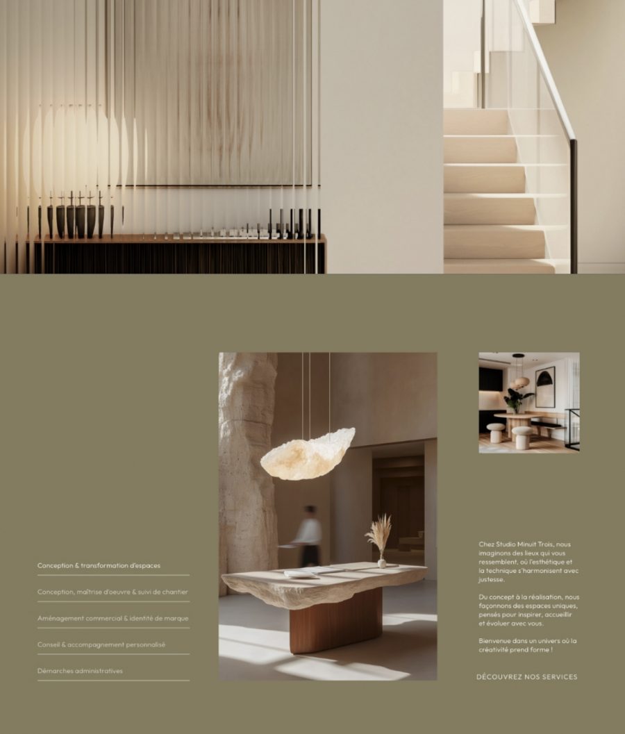 Identité visuelle studio d'architecture d'intérieur à Paris
