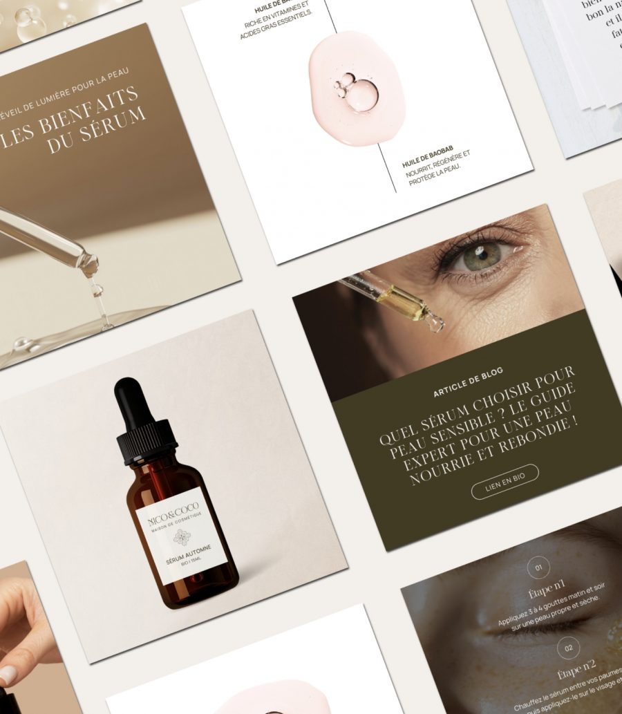 Contenus Instagram Nico & Coco — community management marque cosmétique