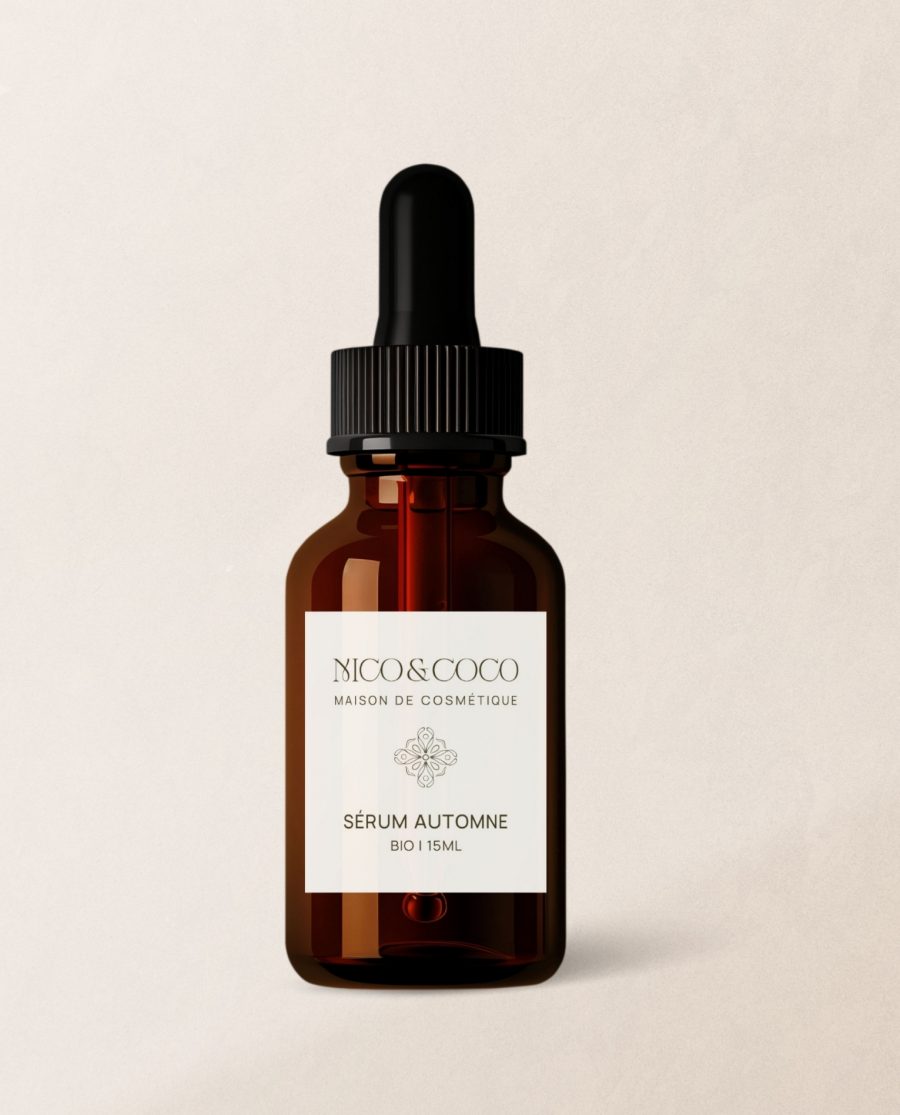Packaging sérum Nico & Coco — design haut de gamme