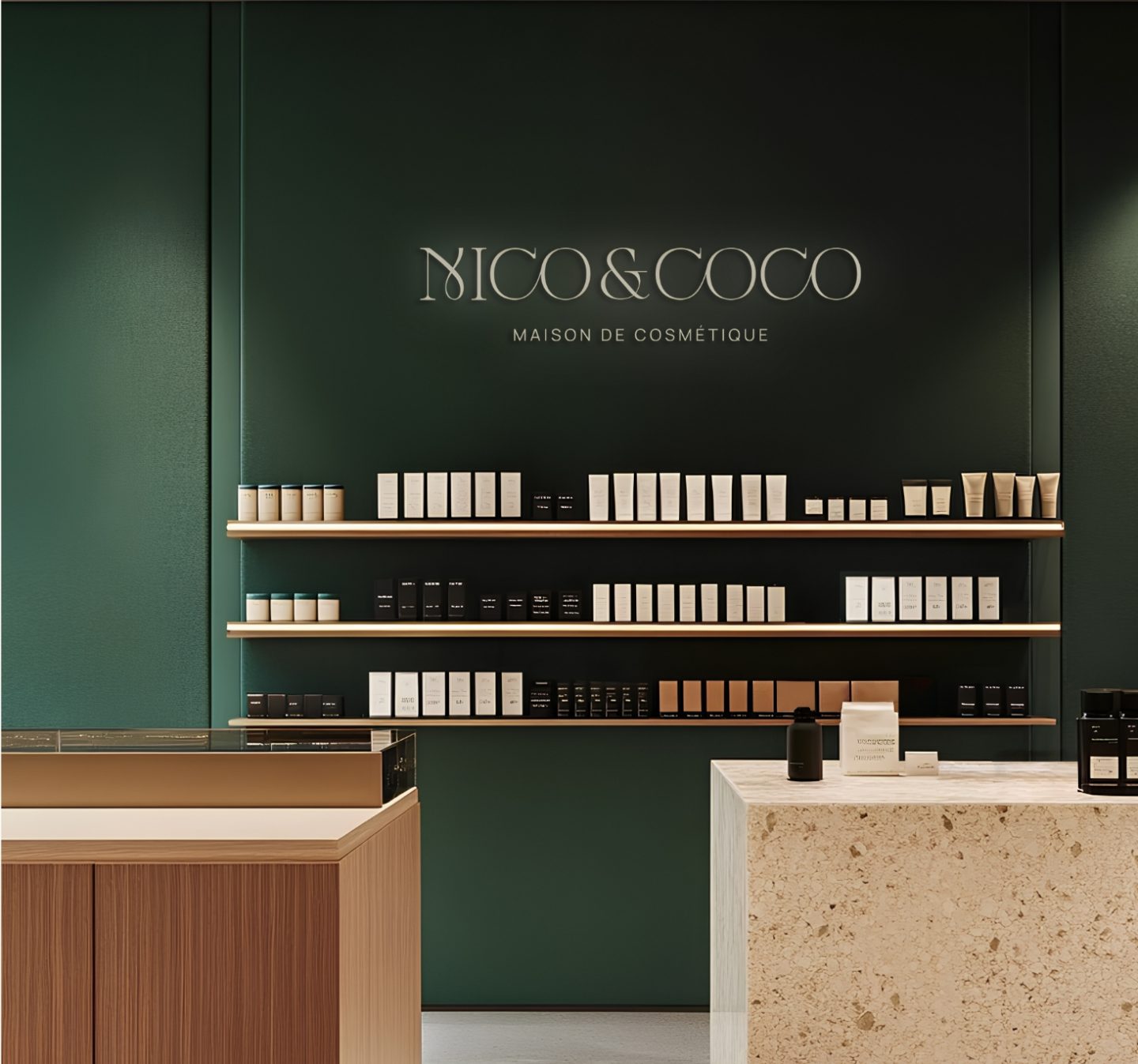 Logo Nico & Coco — identité visuelle marque de sérums