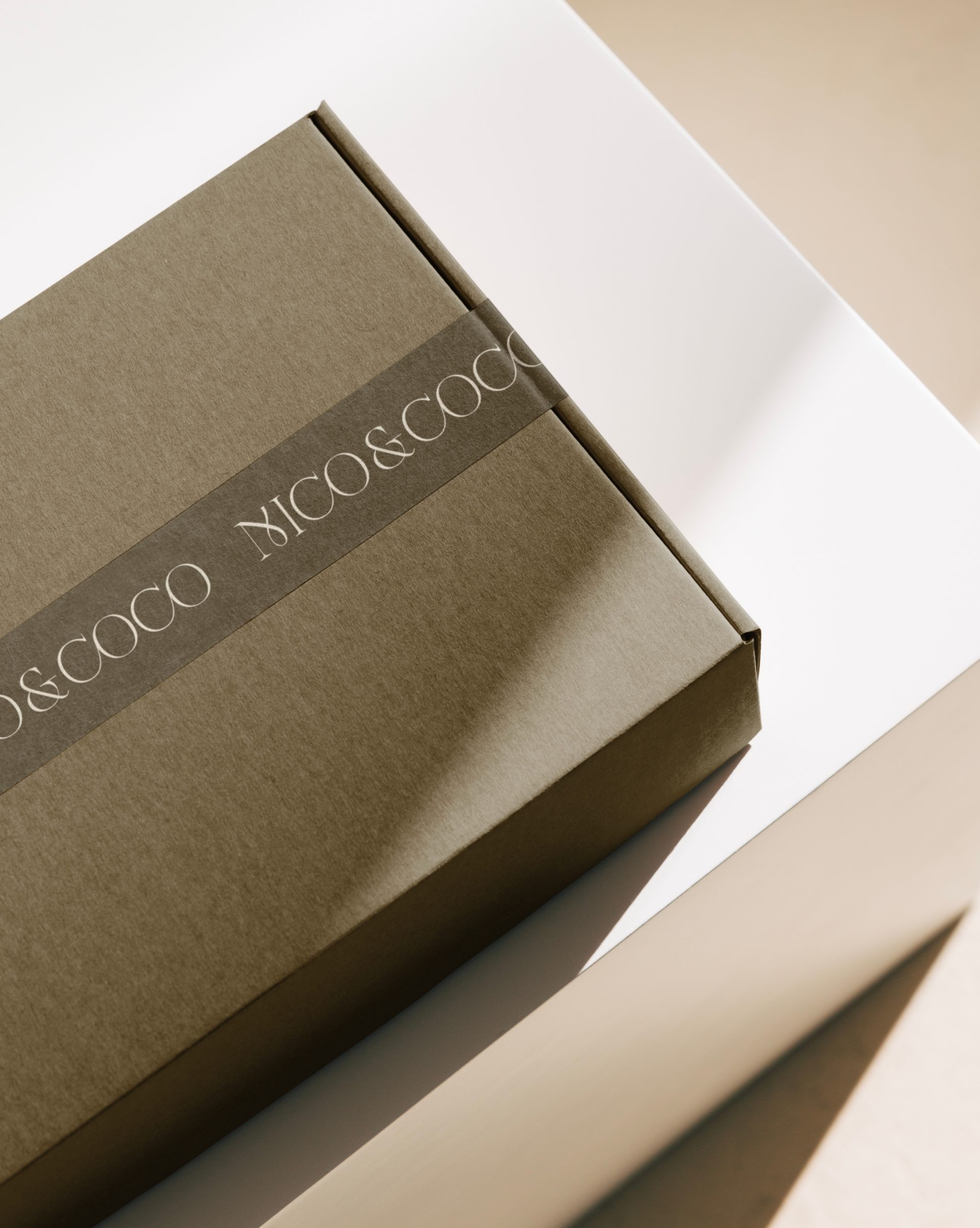 Packaging sérum Nico & Coco — design haut de gamme