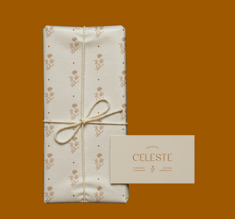 refonte identité visuelle boutique indépendante Céleste Strasbourg